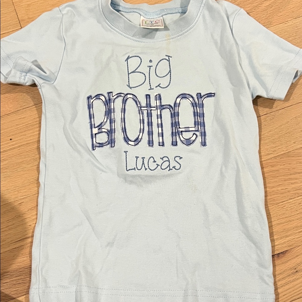 Kids 'Big Brother' Tee - Light Blue